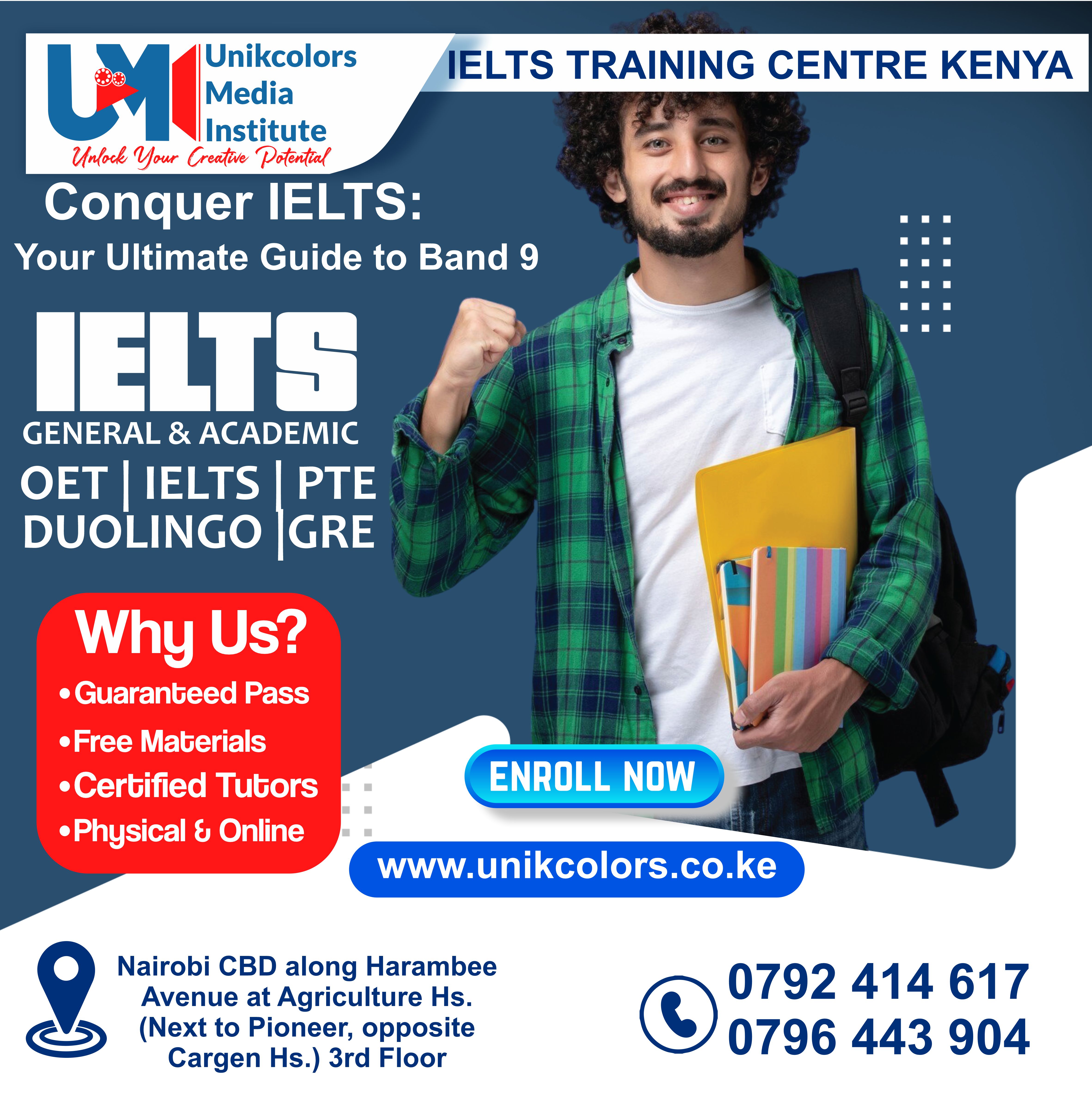 IELTS TRAINING CENTRE KENYA - IELTS PREPARATION | OET | TOEFL | PTE | GRE | DUOLINGO